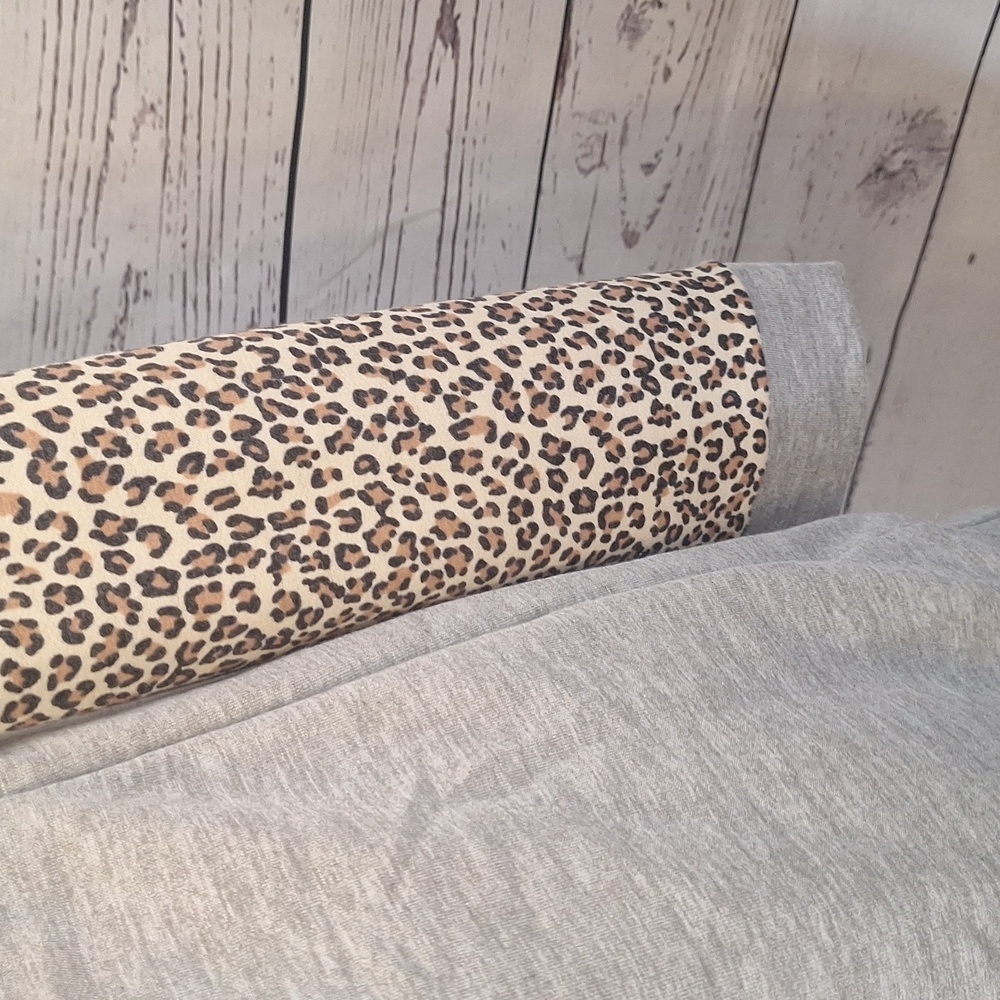NWT 12PM by Mon Ami Animal Print & Gray Hoodie sz M - Picture 4 of 9